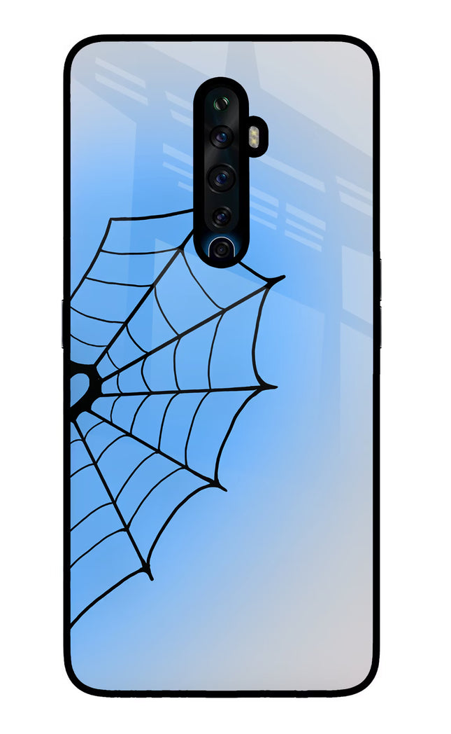 Blue Web Oppo Reno2 Z Glass Case Back Cover by Casekaro