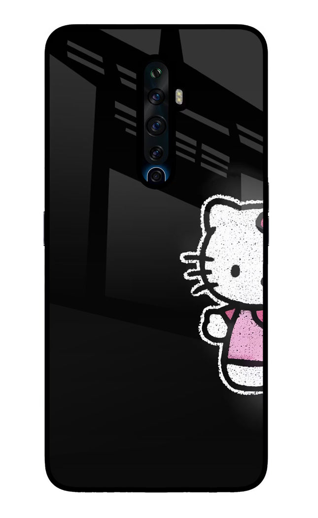 Kitty Charm Oppo Reno2 Z Glass Case Back Cover by Casekaro