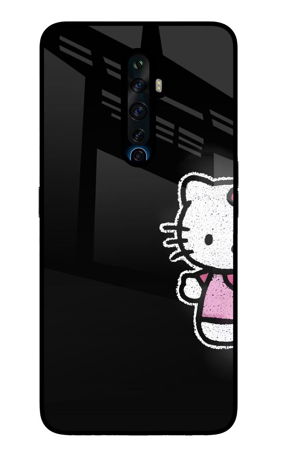 Kitty Charm Oppo Reno2 Z Back Cover, Glass case
