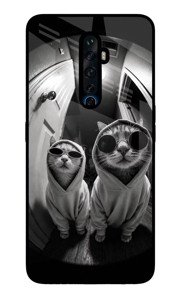Hood Cats Oppo Reno2 Z Glass Case Back Cover by Casekaro