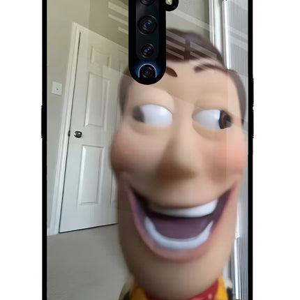 Side Eye Woody Oppo Reno2 Z Glass Case Back Cover by Casekaro