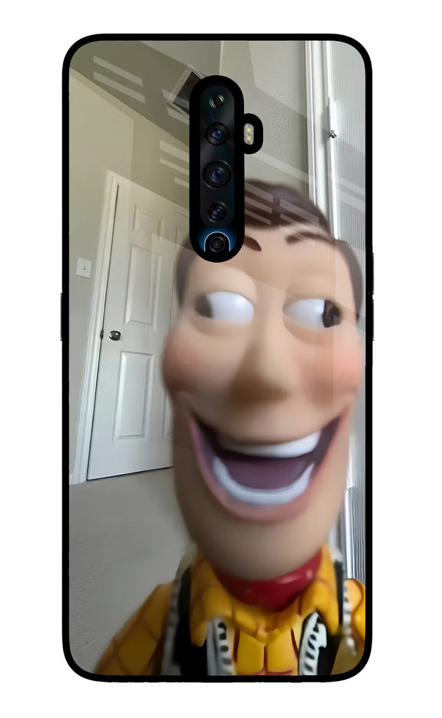 Side Eye Woody Oppo Reno2 Z Glass Case Back Cover by Casekaro