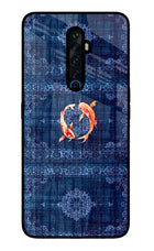 Koi Blue Oppo Reno2 Z Glass Case