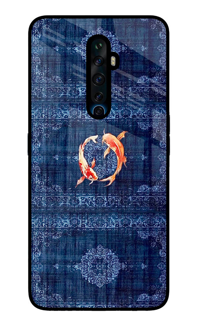 Koi Blue Oppo Reno2 Z Glass Case