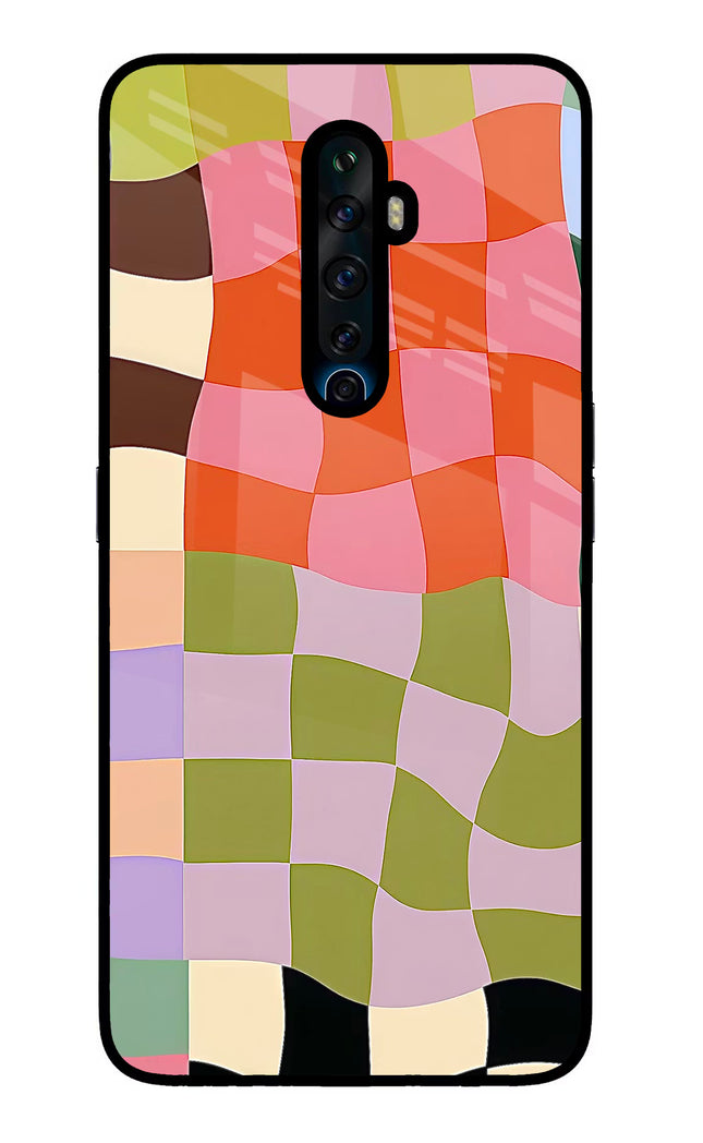 Wavy Grid Oppo Reno2 Z Glass Case