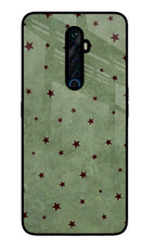 Green Stars Oppo Reno2 Z Glass Case