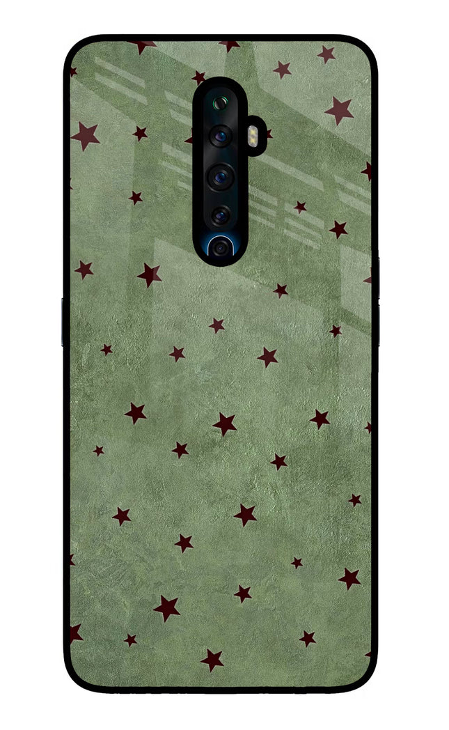 Green Stars Oppo Reno2 Z Glass Case