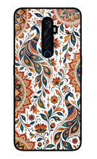 White Mayura Oppo Reno2 Z Glass Case