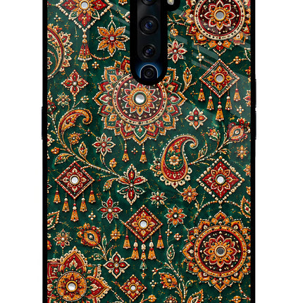 Green Pataka Oppo Reno2 Z Glass Case