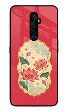 Pink Lotus Oppo Reno2 Z Glass Case
