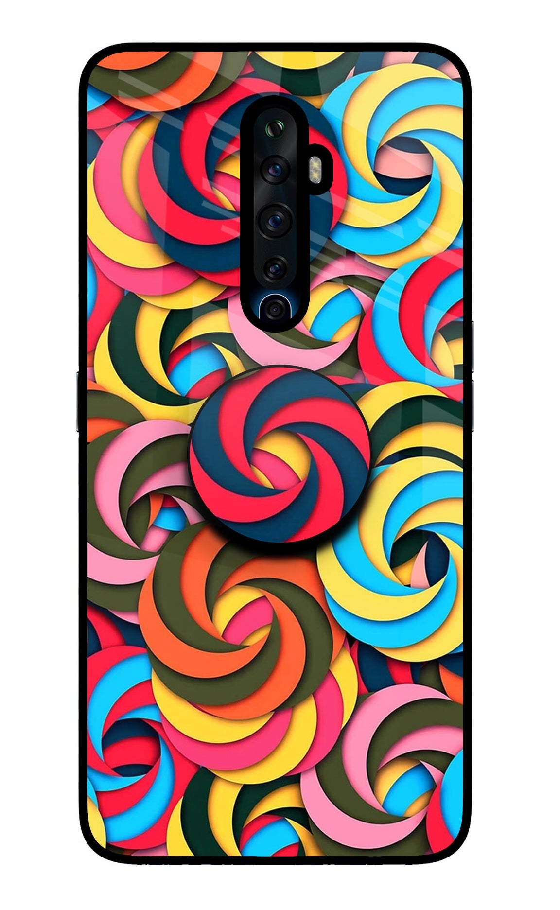 Spiral Pattern Oppo Reno2 Z Glass Case