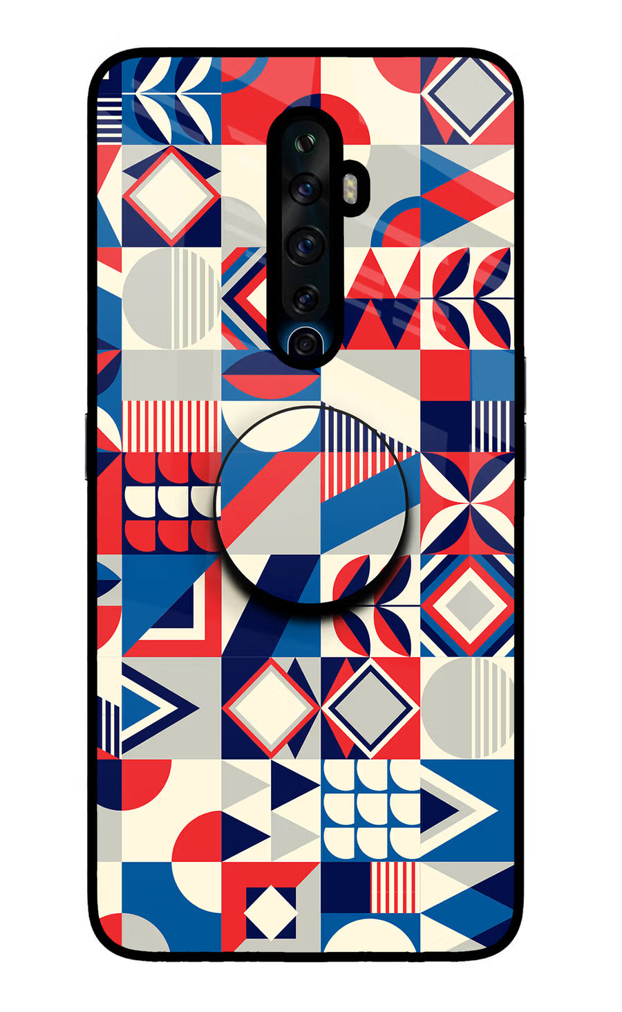 Colorful Pattern Oppo Reno2 Z Pop Case, Glass case