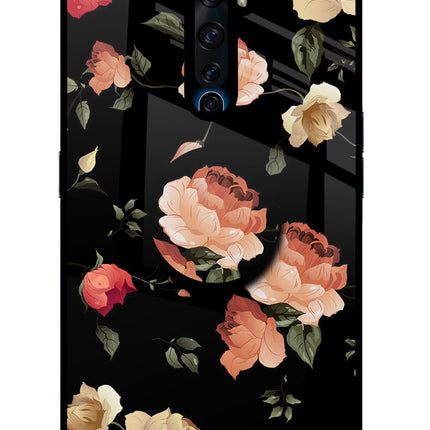 Flowers Oppo Reno2 Z Glass Case