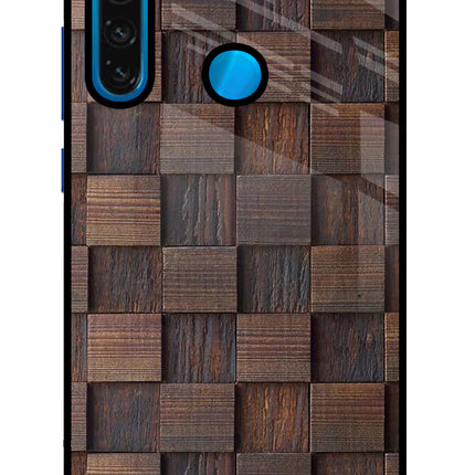 Wooden Cube Design Redmi Note 8 Glass Case