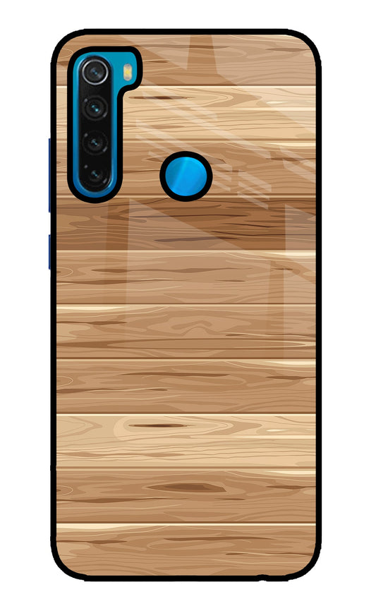 Wooden Vector Redmi Note 8 Glass Case