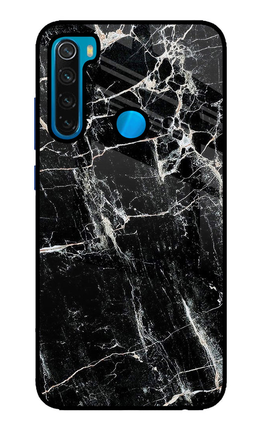 Black Marble Texture Redmi Note 8 Glass Case