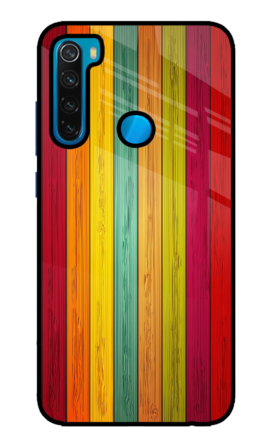 Multicolor Wooden Redmi Note 8 Back Cover