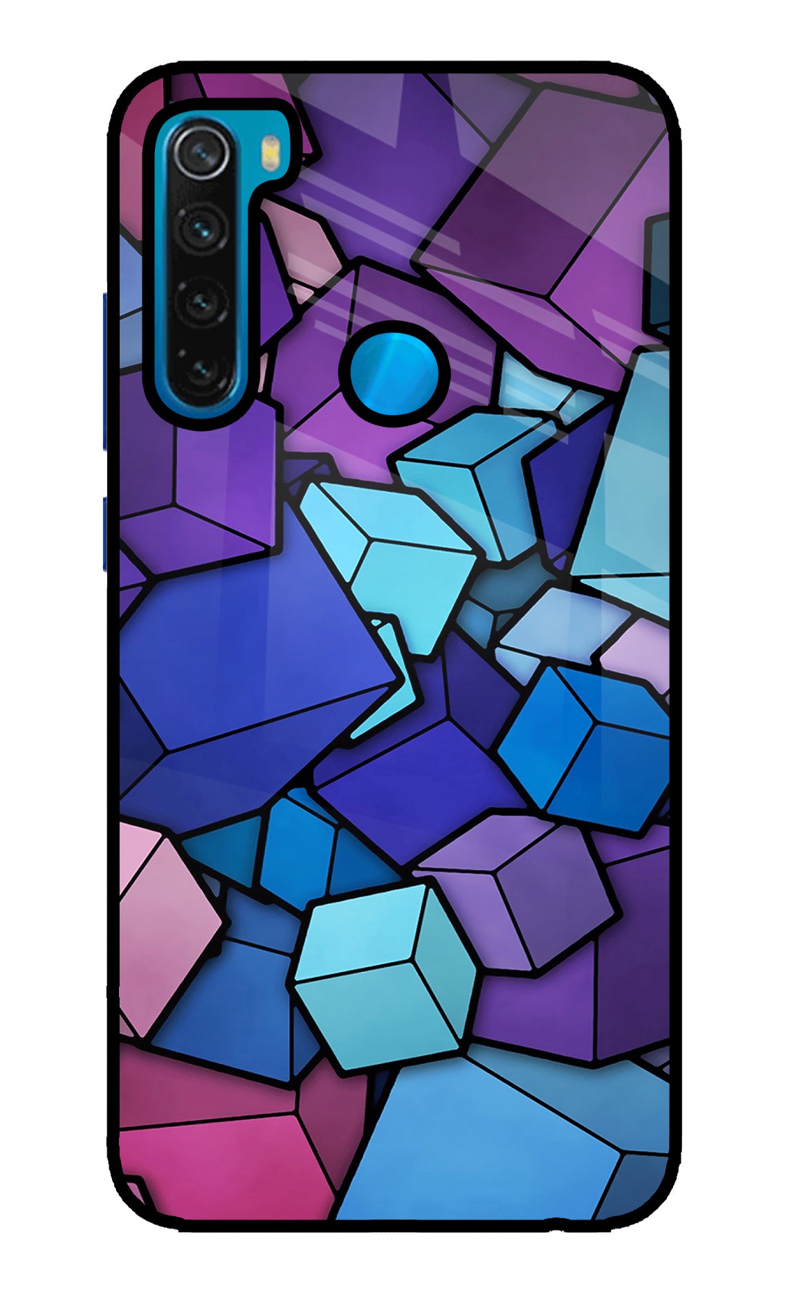 Cubic Abstract Redmi Note 8 Back Cover