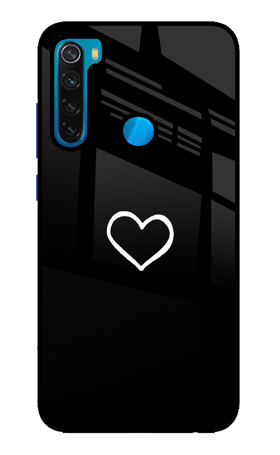 Heart Redmi Note 8 Glass Case Back Cover by Casekaro