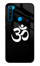 Om Redmi Note 8 Glass Case Back Cover by Casekaro