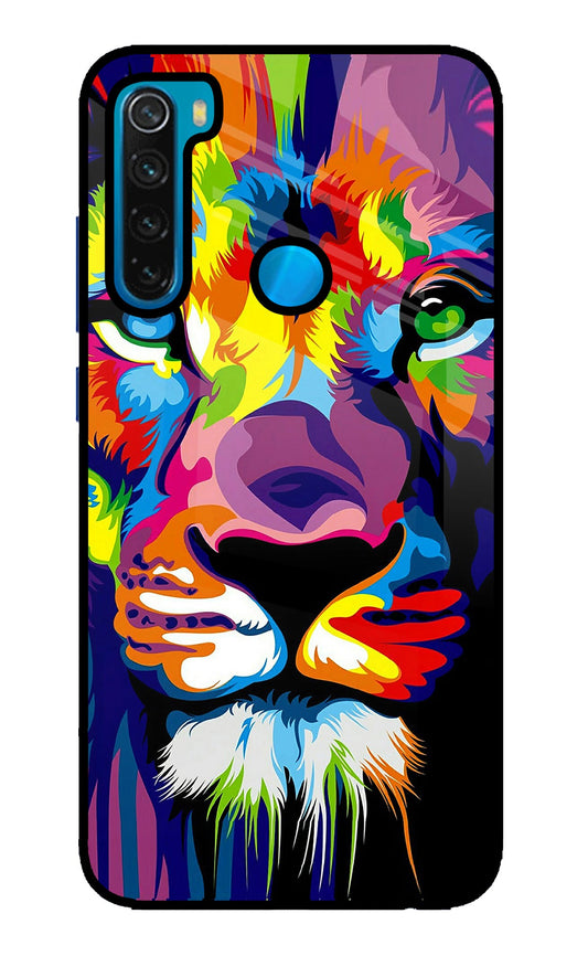 Lion Redmi Note 8 Glass Case