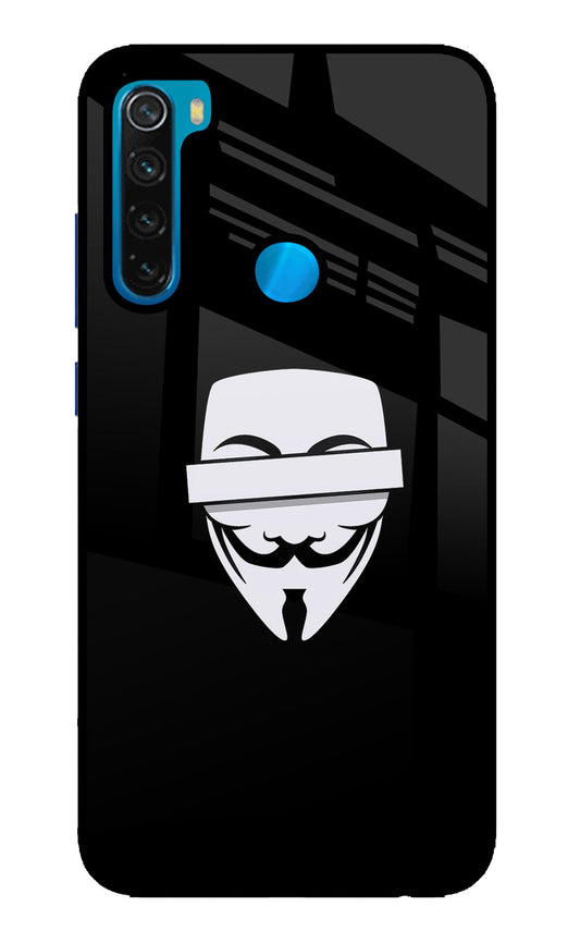 Anonymous Face Redmi Note 8 Glass Case