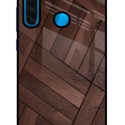 Wooden Texture Design Redmi Note 8 Glass Case