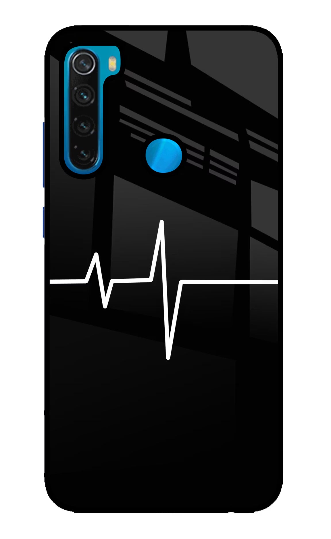 Heart Beats Redmi Note 8 Glass Case Back Cover by Casekaro