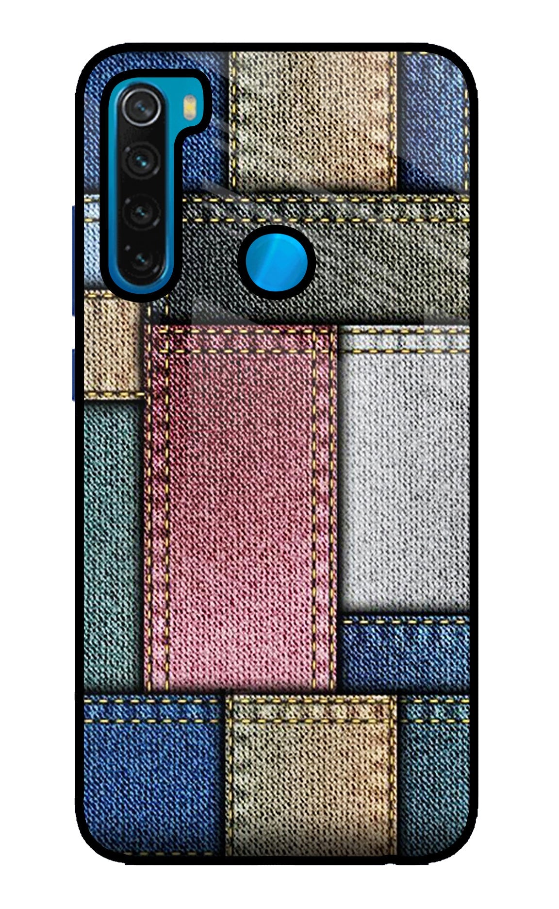 Multicolor Jeans Redmi Note 8 Glass Case