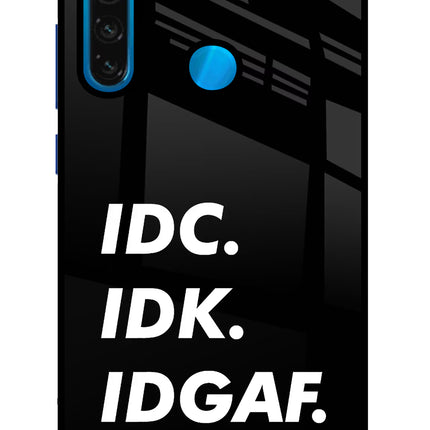Idc Idk Idgaf Redmi Note 8 Glass Case