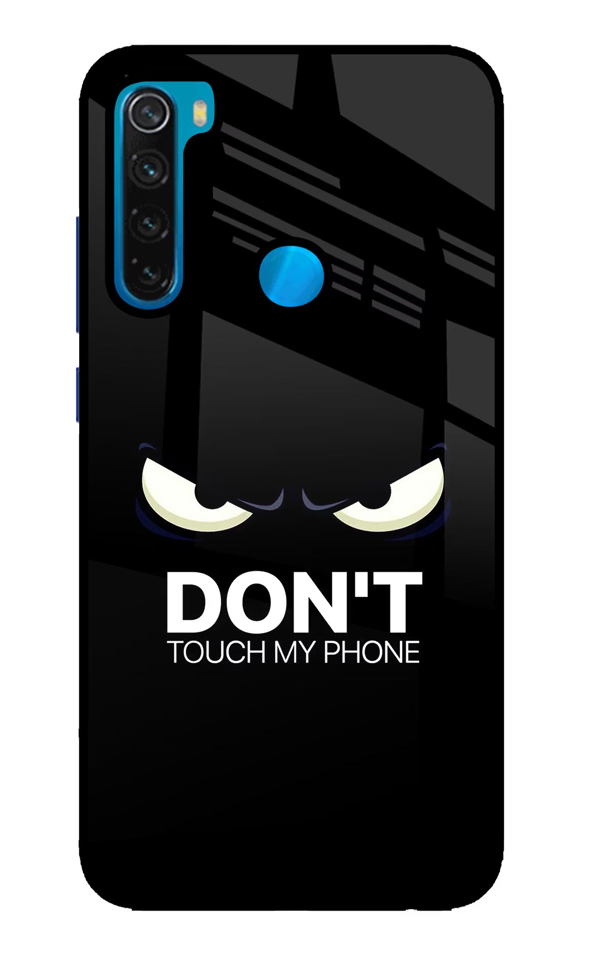 Don'T Touch My Phone Redmi Note 8 Glass Case Back Cover by Casekaro