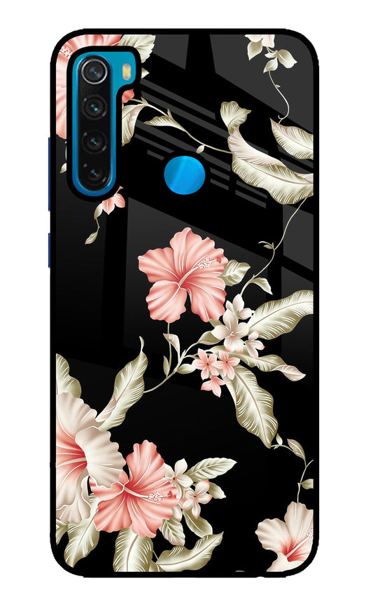 Flowers Redmi Note 8 Glass Case