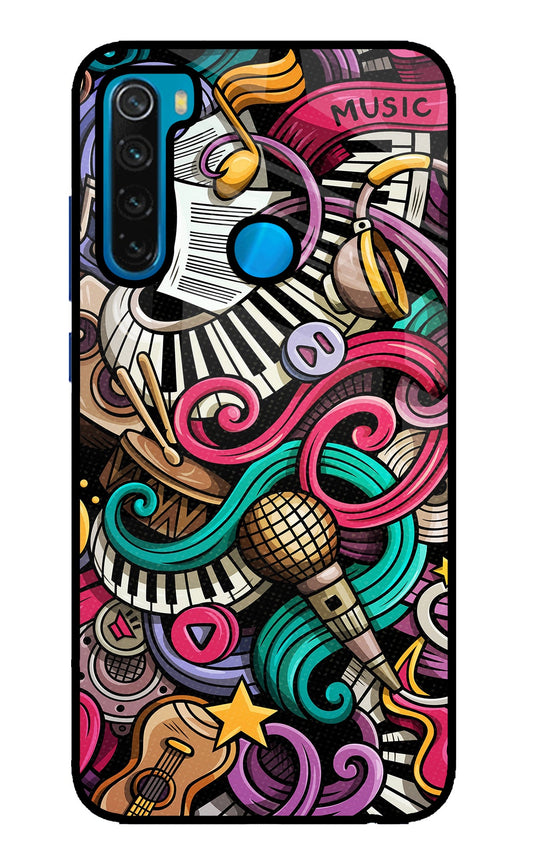 Music Abstract Redmi Note 8 Glass Case