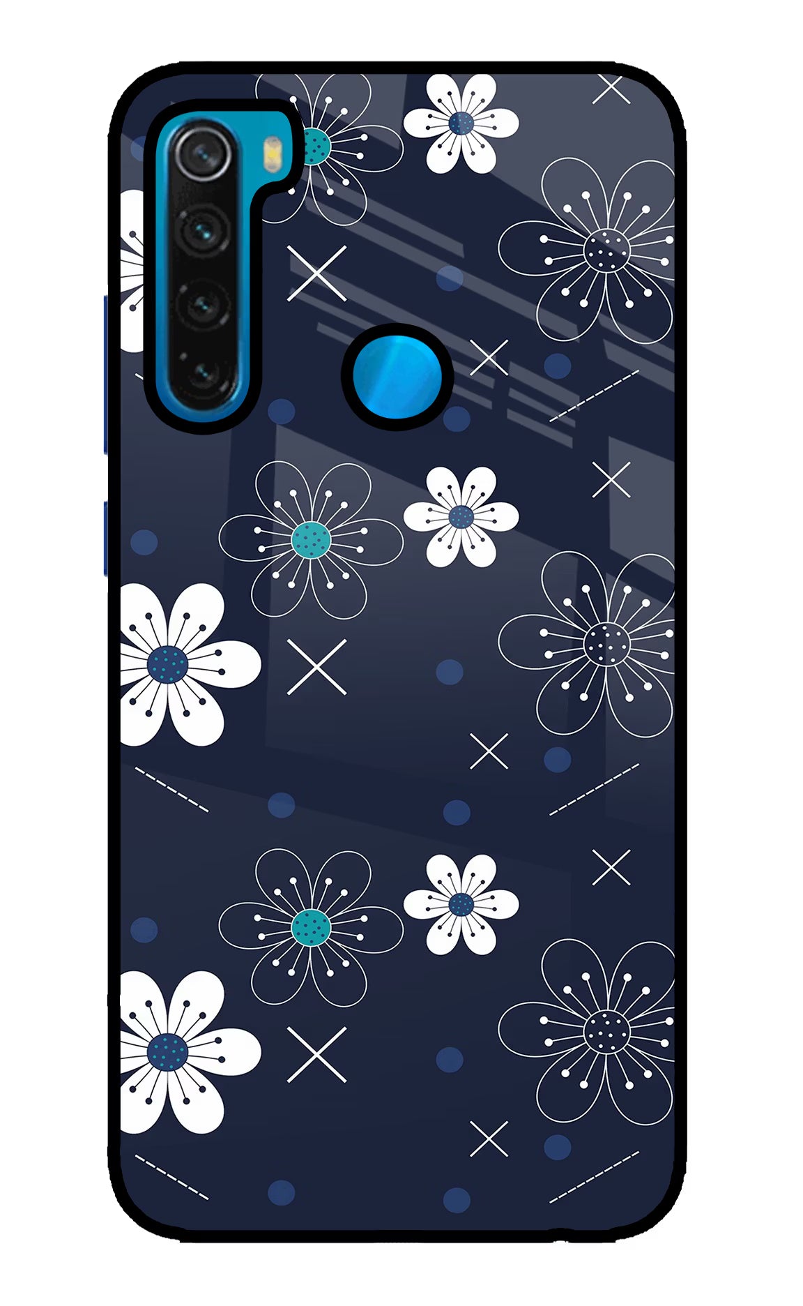 Flowers Redmi Note 8 Glass Case Back Cover by Casekaro