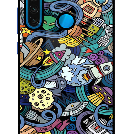 Space Abstract Redmi Note 8 Glass Case