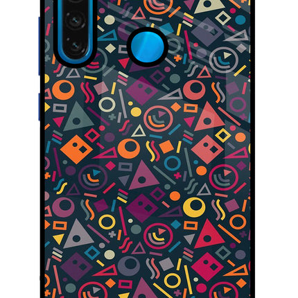 Geometric Abstract Redmi Note 8 Glass Case