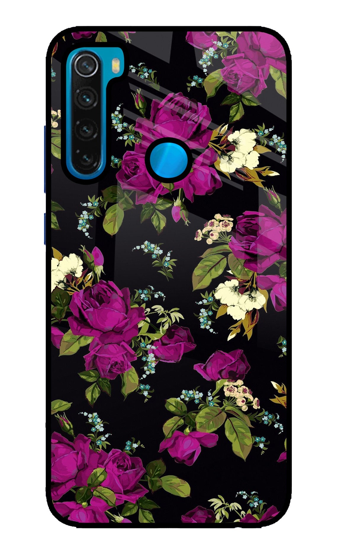 Flowers Redmi Note 8 Glass Case