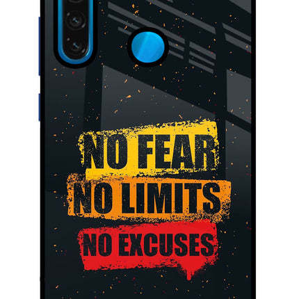 No Fear No Limits No Excuse Redmi Note 8 Glass Case