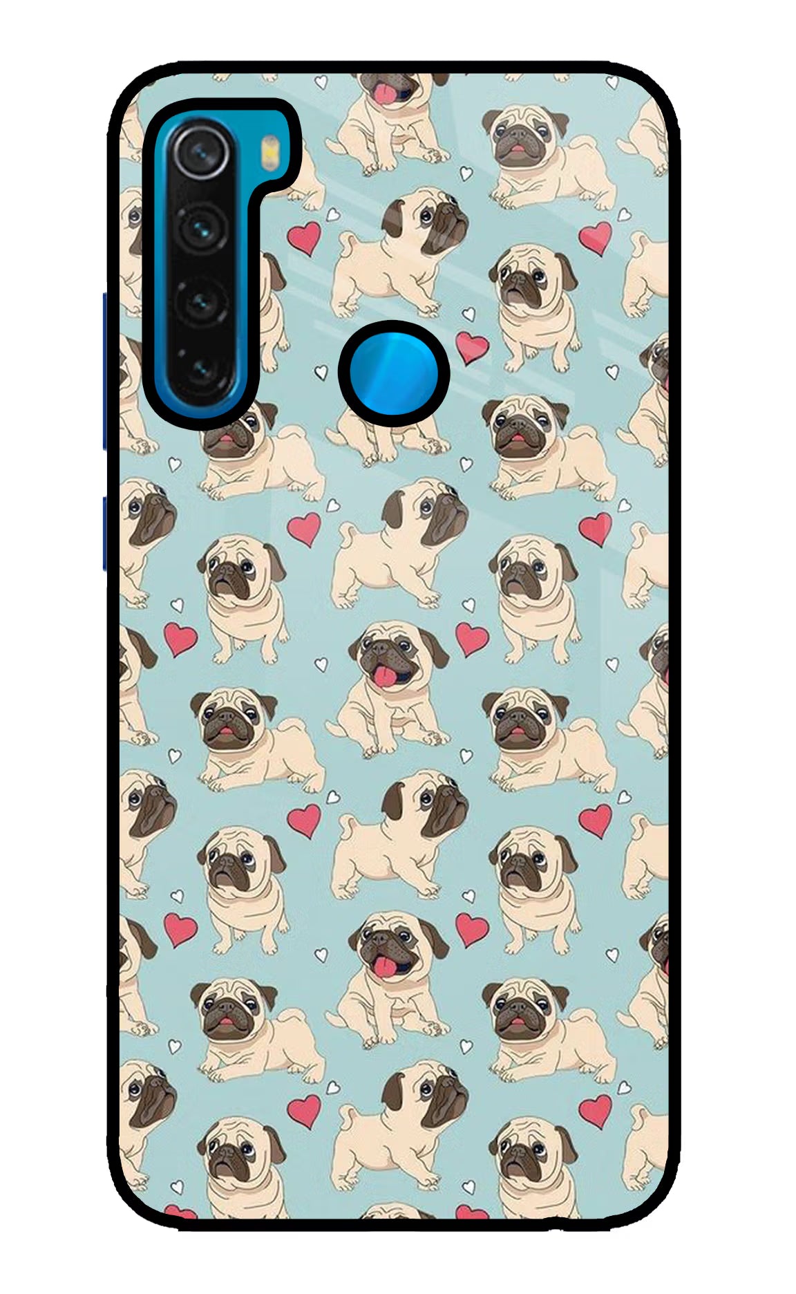 Pug Dog Redmi Note 8 Glass Case Back Cover by Casekaro