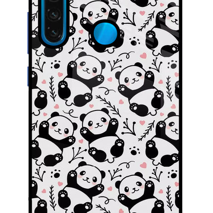 Cute Panda Redmi Note 8 Glass Case