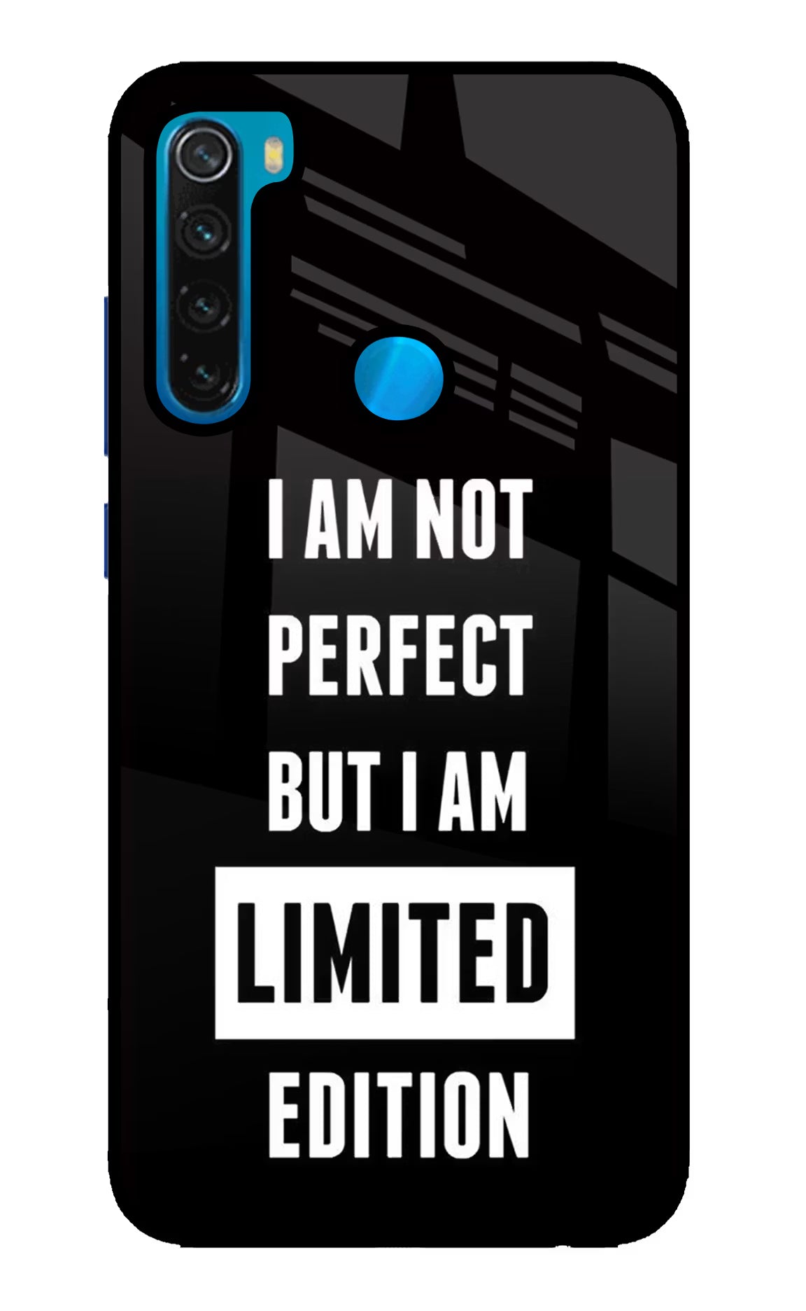 I Am Not Perfect But I Am Limited Edition Redmi Note 8 Glass Case Back Cover by Casekaro
