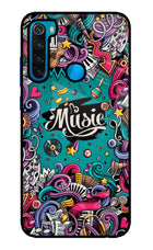 Music Graffiti Redmi Note 8 Glass Case