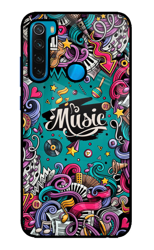 Music Graffiti Redmi Note 8 Glass Case