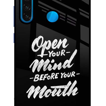 Open Your Mind Before Your Mouth Redmi Note 8 Glass Case