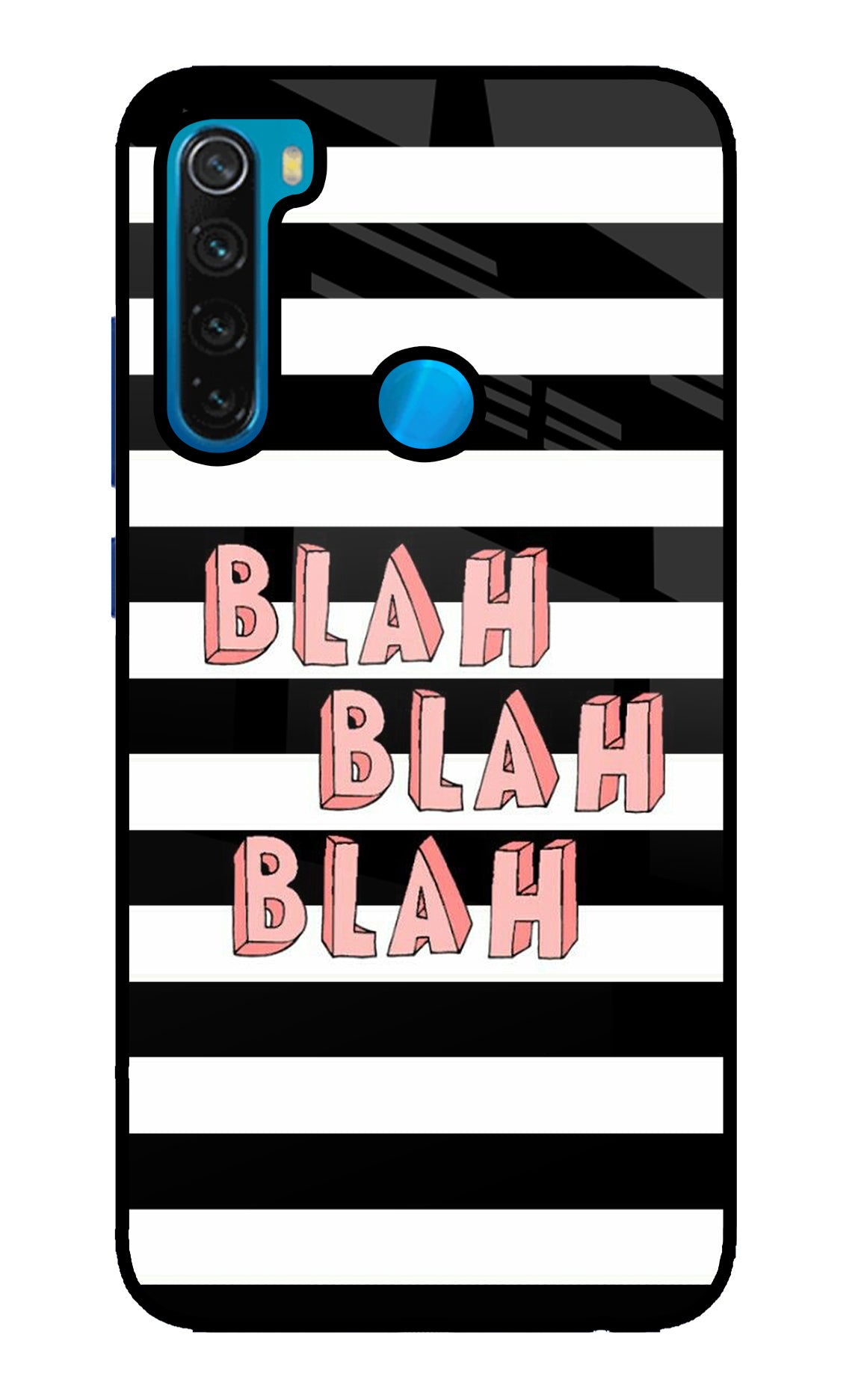 Blah Blah Blah Redmi Note 8 Glass Case