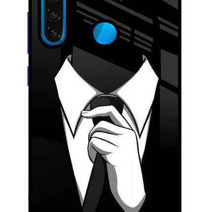 Black Tie Redmi Note 8 Glass Case