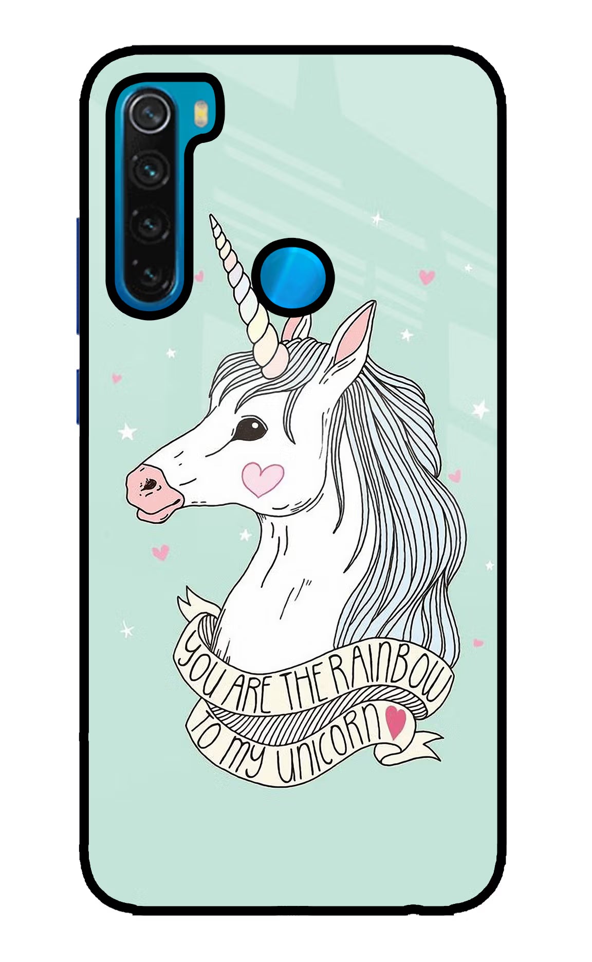 Unicorn Wallpaper Redmi Note 8 Glass Case Back Cover by Casekaro