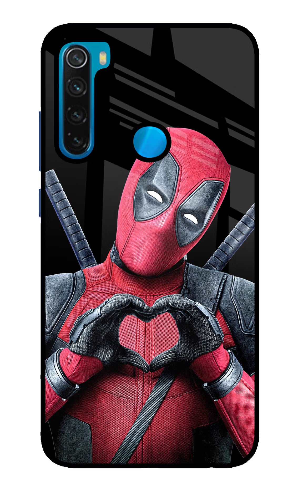 Deadpool Redmi Note 8 Glass Case Back Cover by Casekaro
