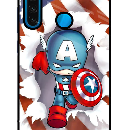 Captain America Redmi Note 8 Glass Case