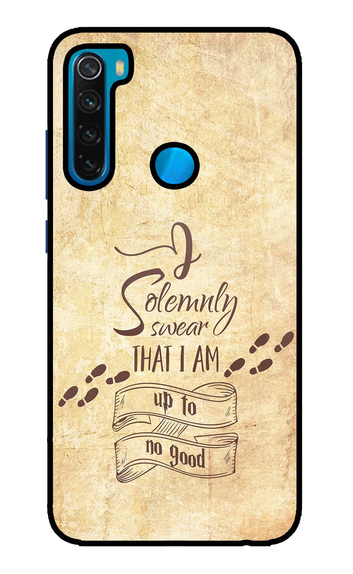 I Solemnly swear that i up to no good Redmi Note 8 Glass Case Back Cover by Casekaro